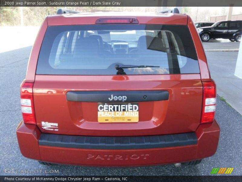 Sunburst Orange Pearl / Dark Slate Gray 2008 Jeep Patriot Sport