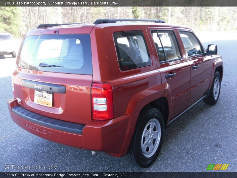 Sunburst Orange Pearl / Dark Slate Gray 2008 Jeep Patriot Sport
