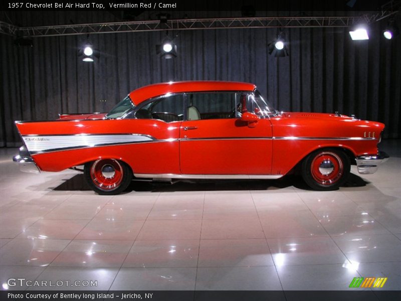 Vermillion Red / Camel 1957 Chevrolet Bel Air Hard Top