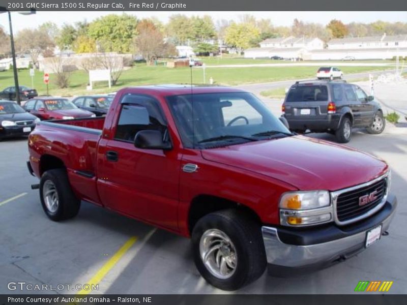 Fire Red / Graphite 2001 GMC Sierra 1500 SL Regular Cab