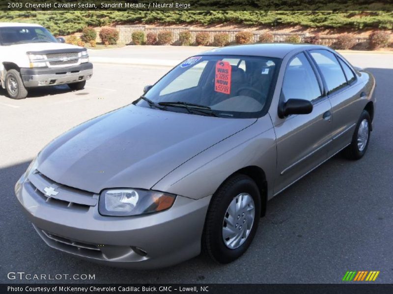 Sandrift Metallic / Neutral Beige 2003 Chevrolet Cavalier Sedan