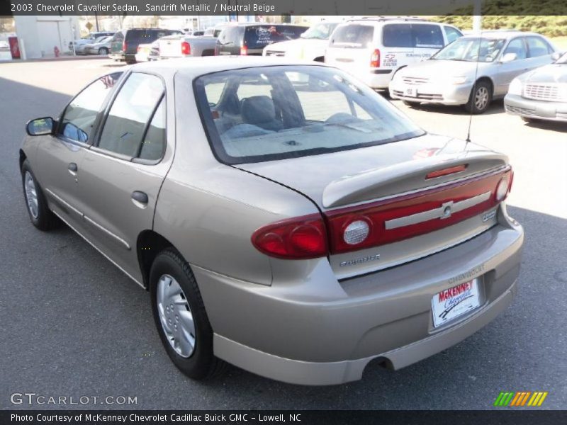 Sandrift Metallic / Neutral Beige 2003 Chevrolet Cavalier Sedan