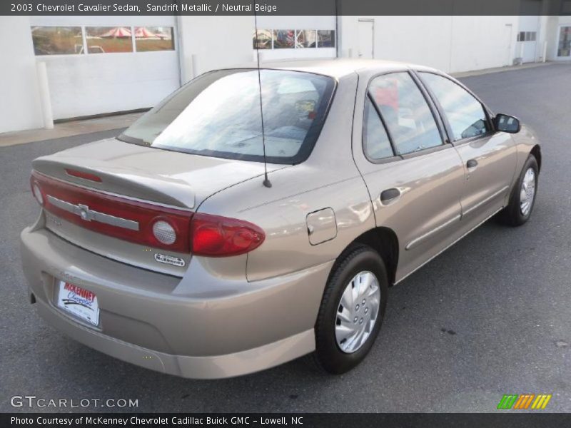 Sandrift Metallic / Neutral Beige 2003 Chevrolet Cavalier Sedan