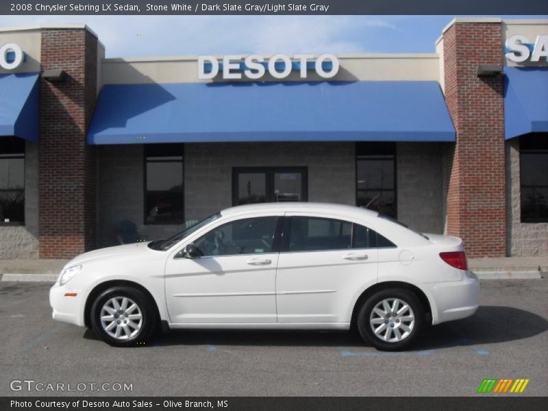 Stone White / Dark Slate Gray/Light Slate Gray 2008 Chrysler Sebring LX Sedan