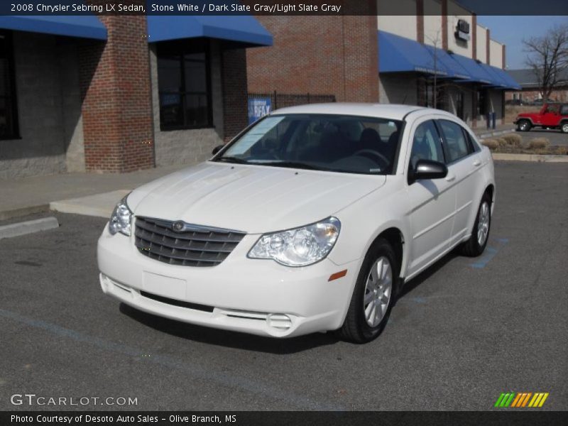 Stone White / Dark Slate Gray/Light Slate Gray 2008 Chrysler Sebring LX Sedan