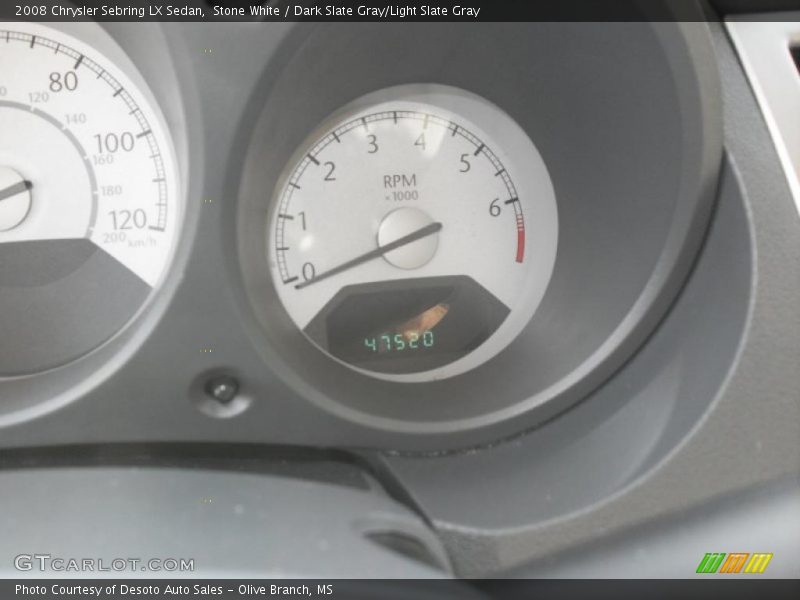 Stone White / Dark Slate Gray/Light Slate Gray 2008 Chrysler Sebring LX Sedan