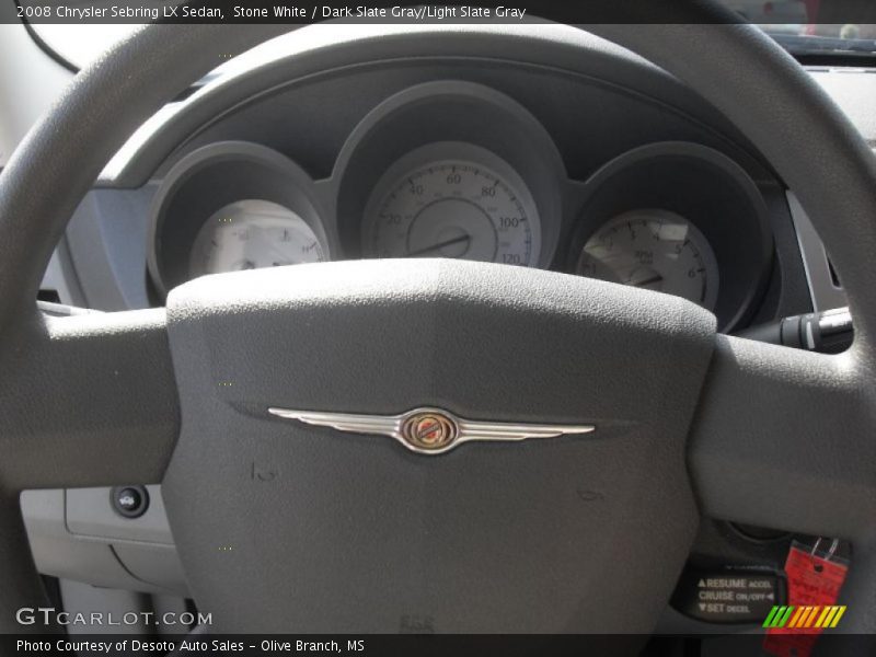 Stone White / Dark Slate Gray/Light Slate Gray 2008 Chrysler Sebring LX Sedan