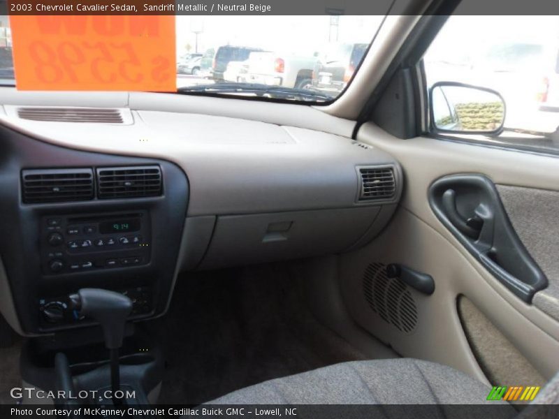 Sandrift Metallic / Neutral Beige 2003 Chevrolet Cavalier Sedan
