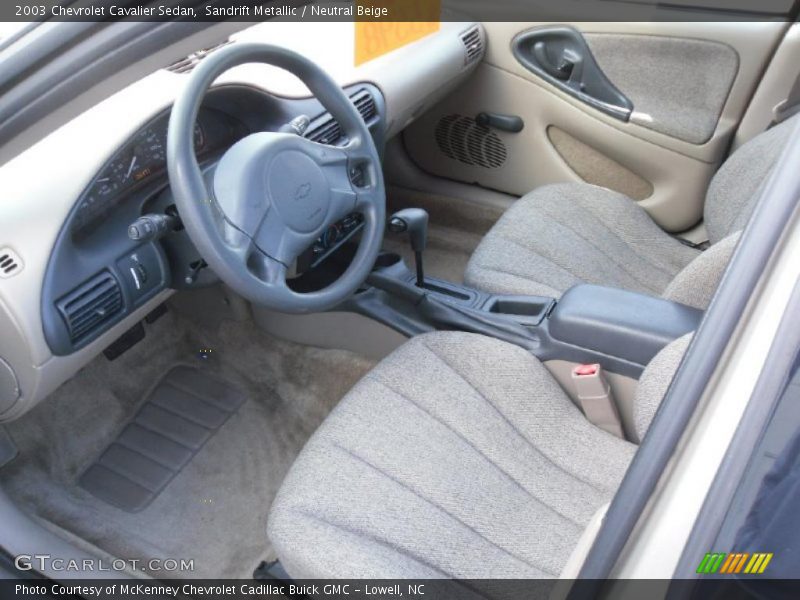 Sandrift Metallic / Neutral Beige 2003 Chevrolet Cavalier Sedan