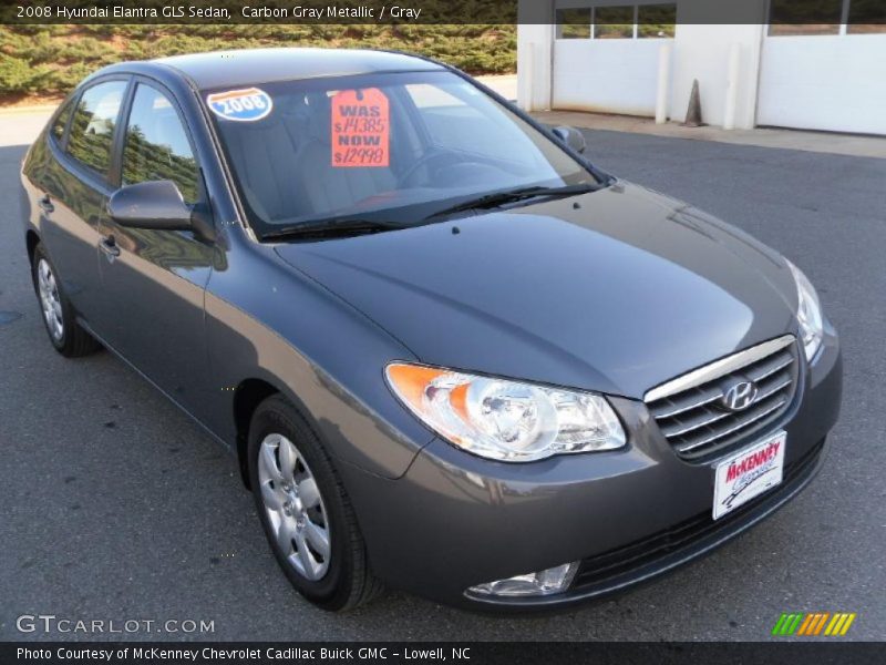 Carbon Gray Metallic / Gray 2008 Hyundai Elantra GLS Sedan