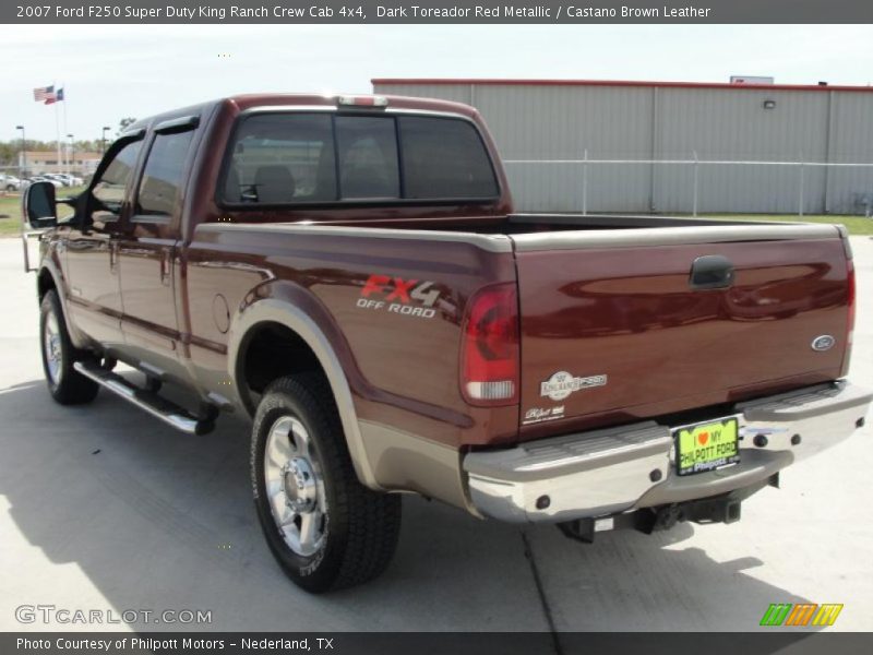 Dark Toreador Red Metallic / Castano Brown Leather 2007 Ford F250 Super Duty King Ranch Crew Cab 4x4