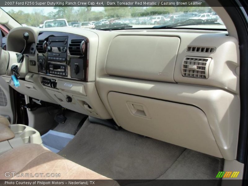 Dark Toreador Red Metallic / Castano Brown Leather 2007 Ford F250 Super Duty King Ranch Crew Cab 4x4