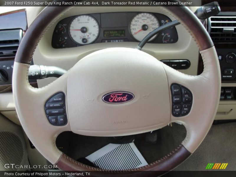 Dark Toreador Red Metallic / Castano Brown Leather 2007 Ford F250 Super Duty King Ranch Crew Cab 4x4