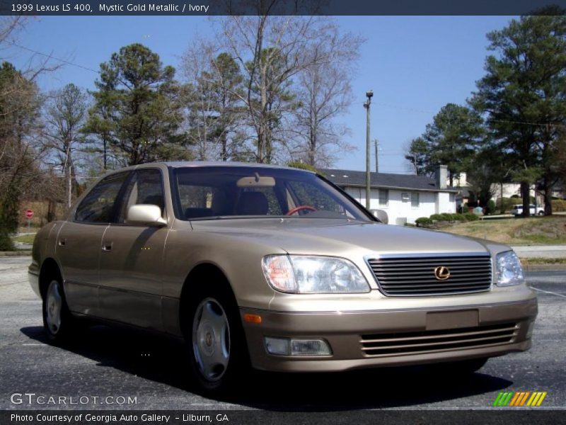 Mystic Gold Metallic / Ivory 1999 Lexus LS 400