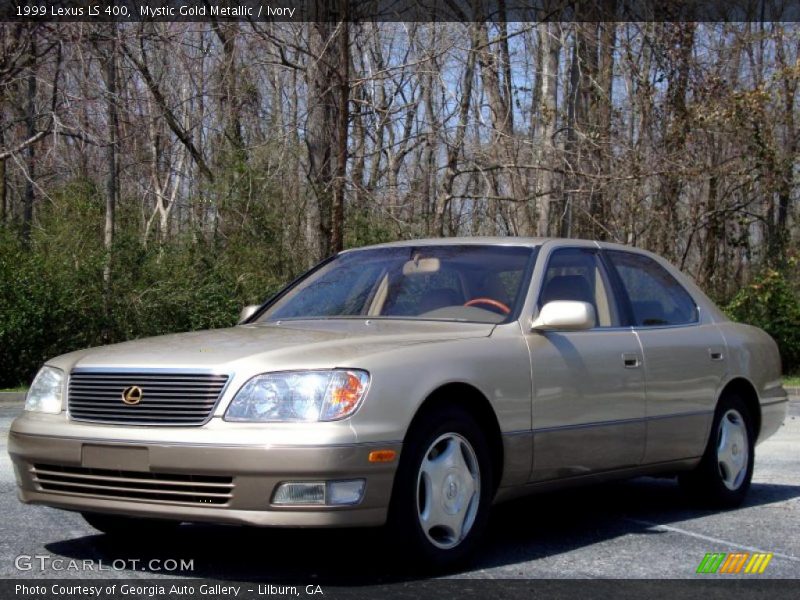 Mystic Gold Metallic / Ivory 1999 Lexus LS 400