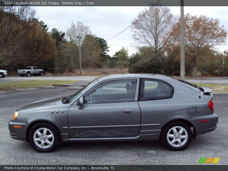 Stormy Gray / Gray 2005 Hyundai Accent GLS Coupe