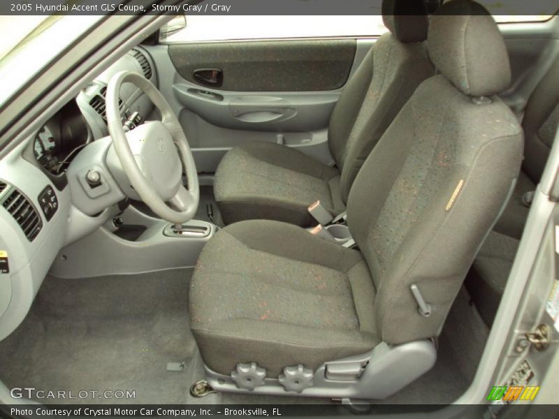 Stormy Gray / Gray 2005 Hyundai Accent GLS Coupe