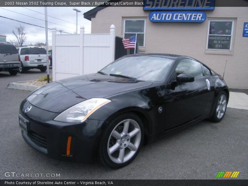 Super Black / Burnt Orange/Carbon Black 2003 Nissan 350Z Touring Coupe