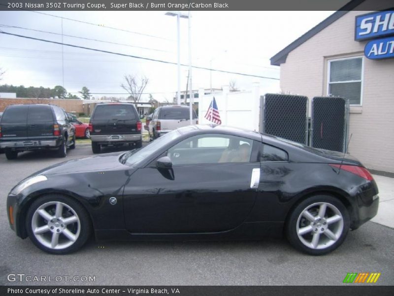 Super Black / Burnt Orange/Carbon Black 2003 Nissan 350Z Touring Coupe
