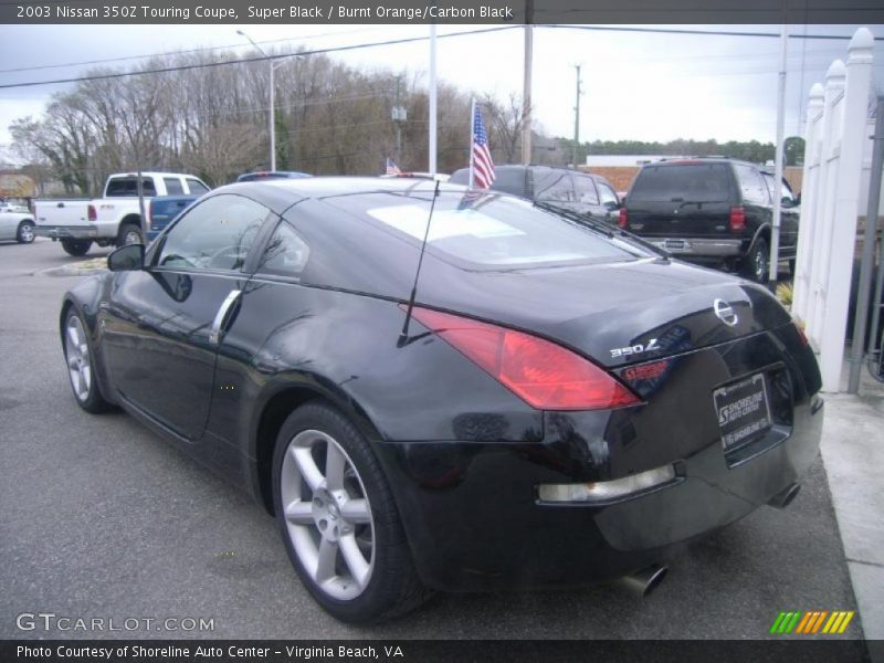 Super Black / Burnt Orange/Carbon Black 2003 Nissan 350Z Touring Coupe