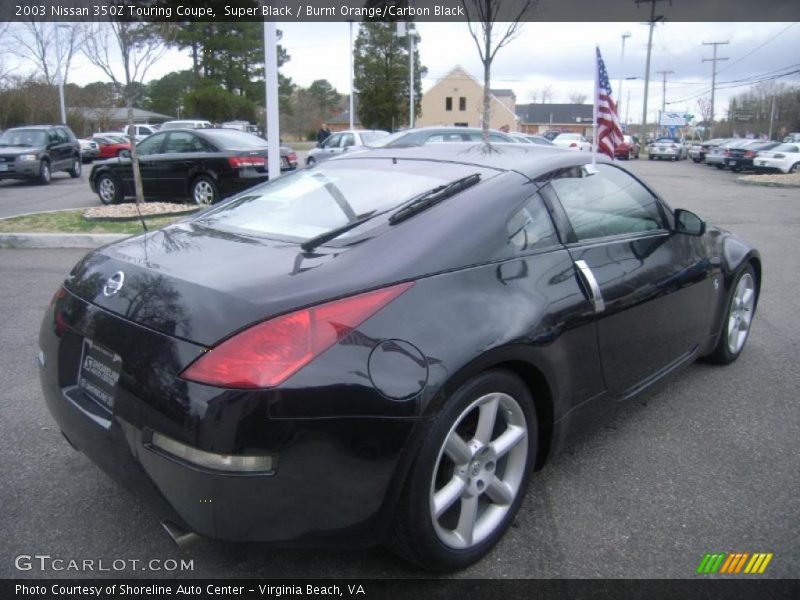 Super Black / Burnt Orange/Carbon Black 2003 Nissan 350Z Touring Coupe