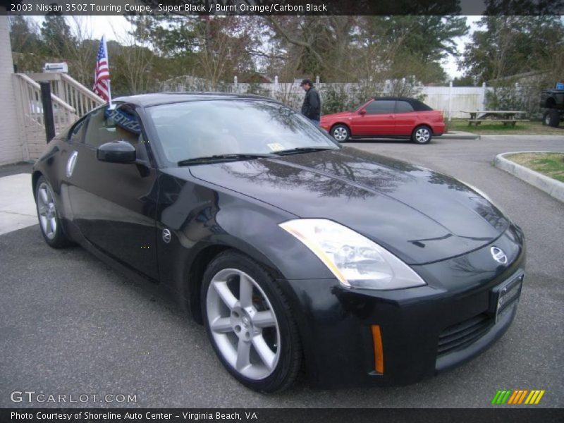 Super Black / Burnt Orange/Carbon Black 2003 Nissan 350Z Touring Coupe