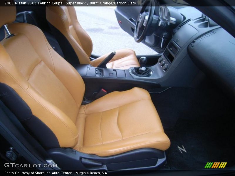Super Black / Burnt Orange/Carbon Black 2003 Nissan 350Z Touring Coupe