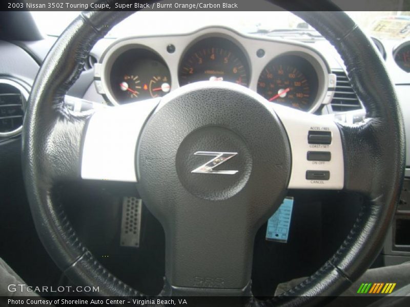Super Black / Burnt Orange/Carbon Black 2003 Nissan 350Z Touring Coupe