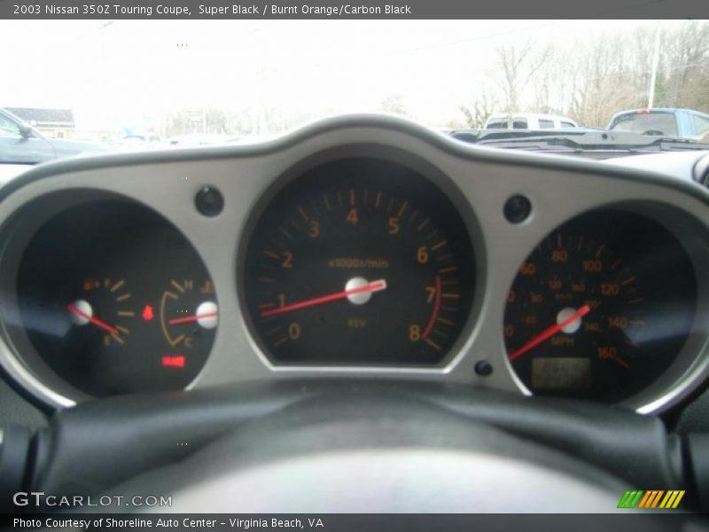 Super Black / Burnt Orange/Carbon Black 2003 Nissan 350Z Touring Coupe