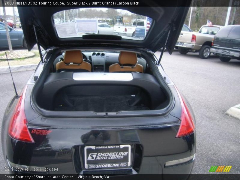 Super Black / Burnt Orange/Carbon Black 2003 Nissan 350Z Touring Coupe
