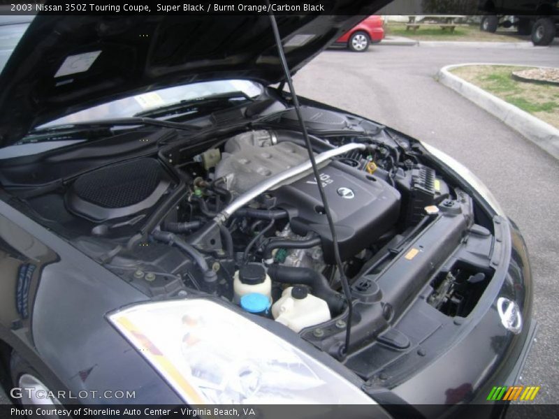 Super Black / Burnt Orange/Carbon Black 2003 Nissan 350Z Touring Coupe