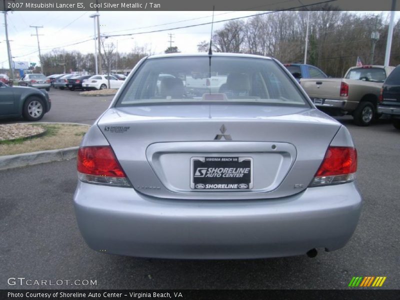Cool Silver Metallic / Tan 2007 Mitsubishi Lancer ES