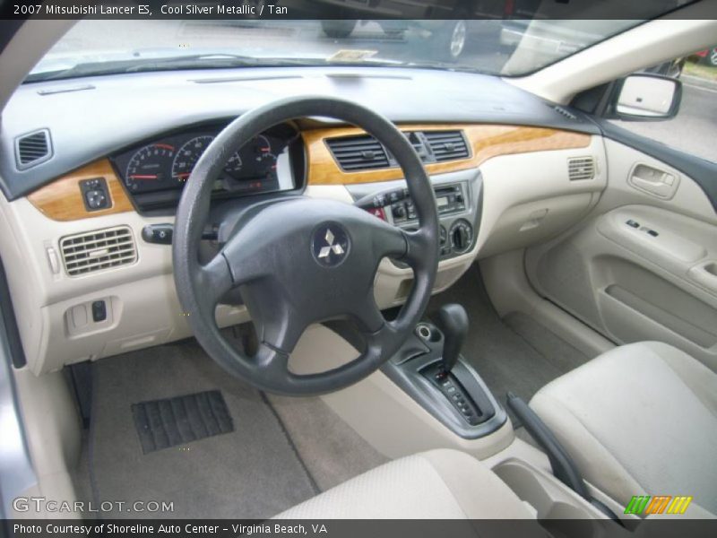 Cool Silver Metallic / Tan 2007 Mitsubishi Lancer ES