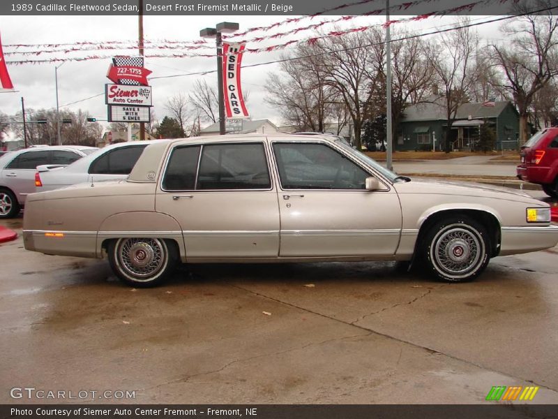 Desert Frost Firemist Metallic / Beige 1989 Cadillac Fleetwood Sedan