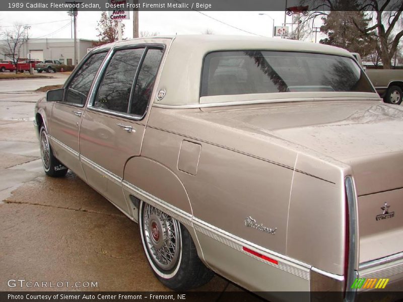 Desert Frost Firemist Metallic / Beige 1989 Cadillac Fleetwood Sedan