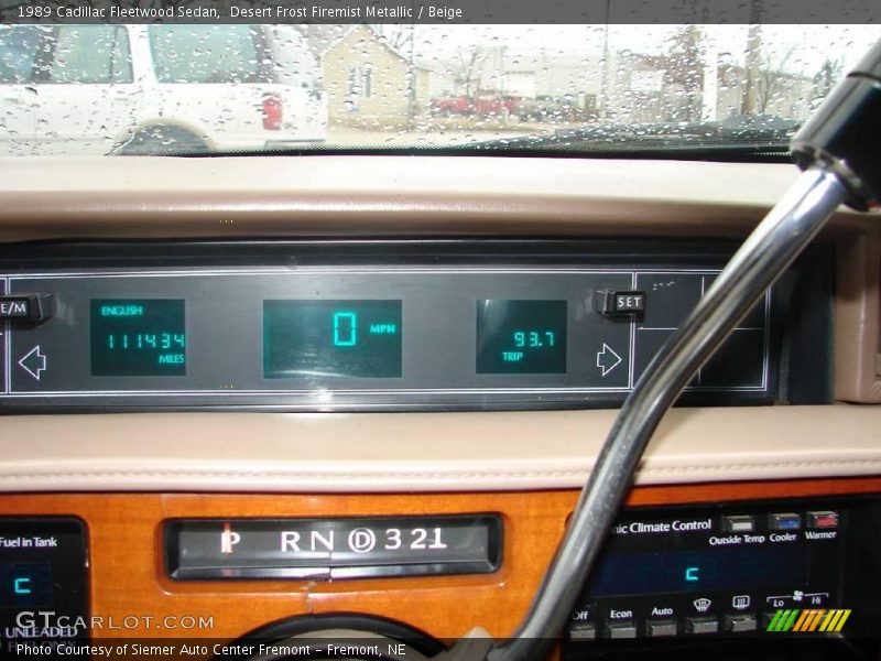 Desert Frost Firemist Metallic / Beige 1989 Cadillac Fleetwood Sedan