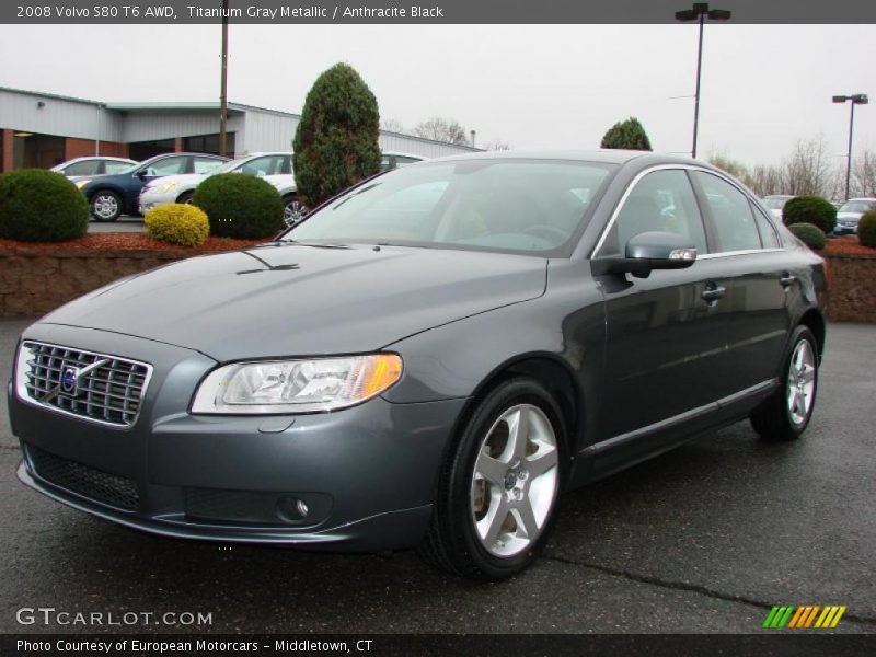 Titanium Gray Metallic / Anthracite Black 2008 Volvo S80 T6 AWD