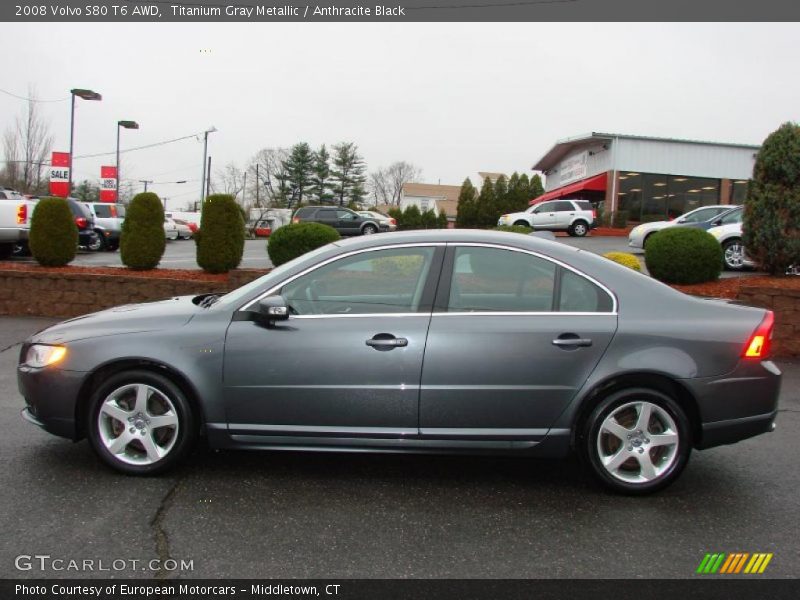 Titanium Gray Metallic / Anthracite Black 2008 Volvo S80 T6 AWD