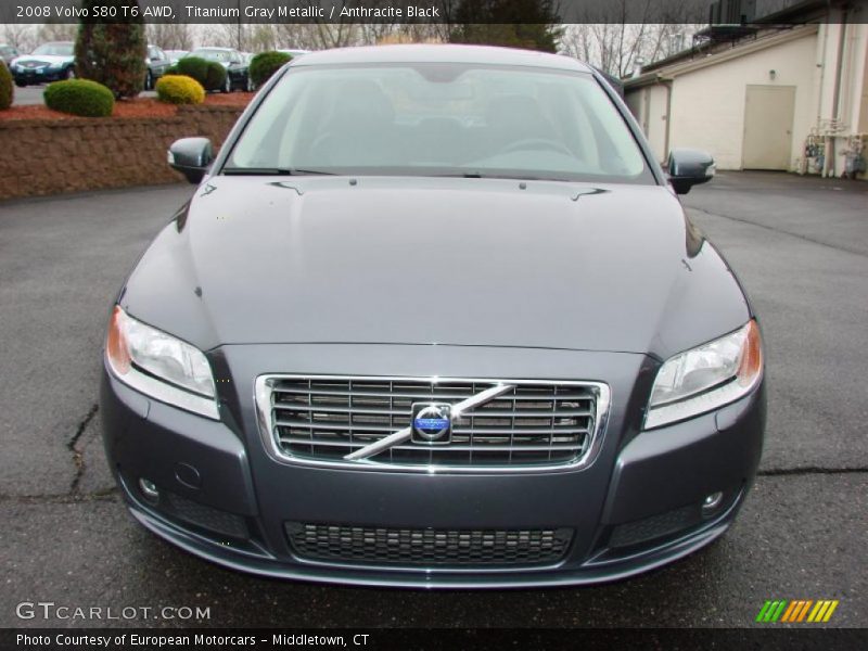 Titanium Gray Metallic / Anthracite Black 2008 Volvo S80 T6 AWD
