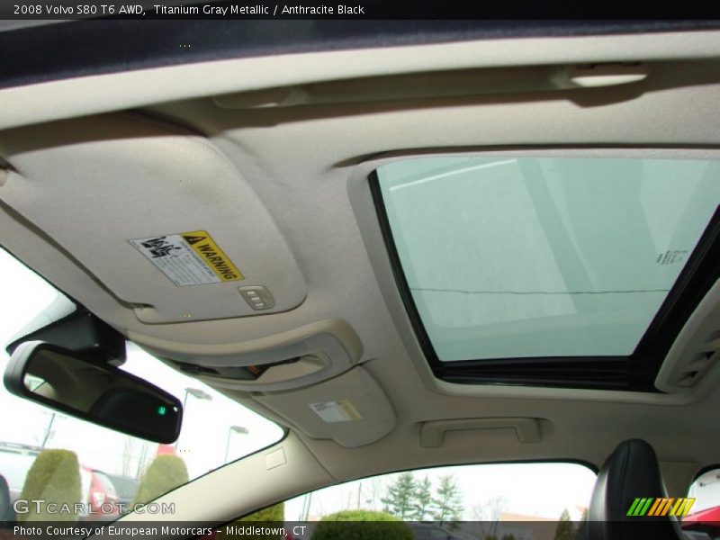Titanium Gray Metallic / Anthracite Black 2008 Volvo S80 T6 AWD