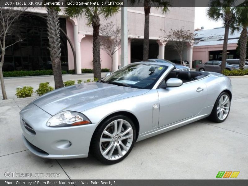 Liquid Silver Metallic / Charcoal 2007 Jaguar XK XK8 Convertible