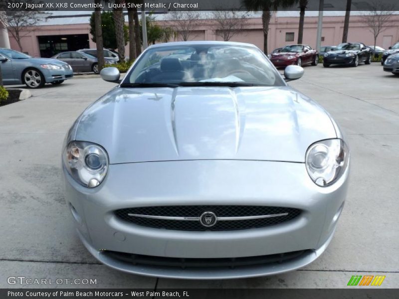 Liquid Silver Metallic / Charcoal 2007 Jaguar XK XK8 Convertible