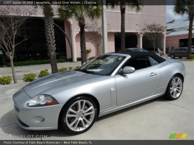 Liquid Silver Metallic / Charcoal 2007 Jaguar XK XK8 Convertible