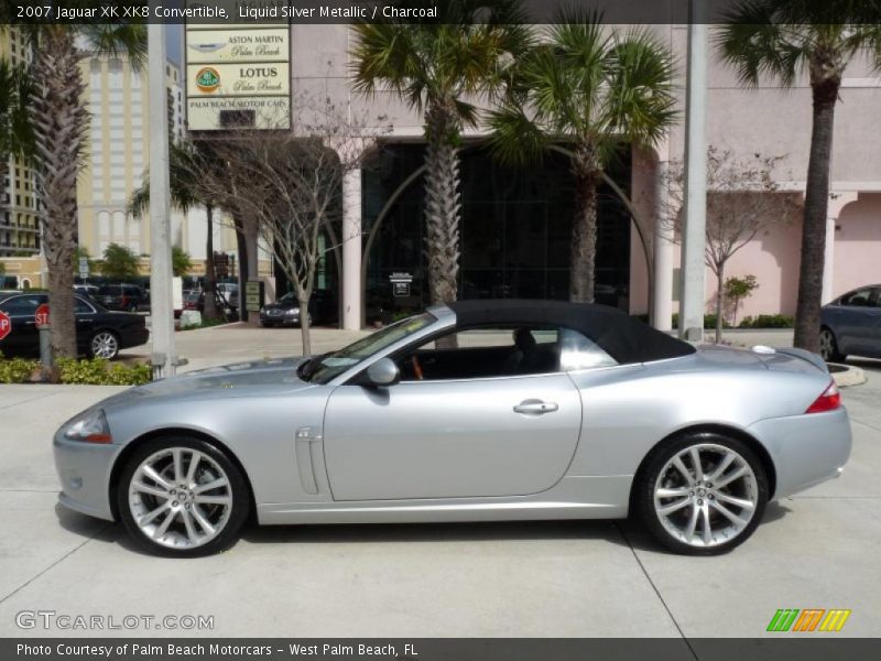 Liquid Silver Metallic / Charcoal 2007 Jaguar XK XK8 Convertible