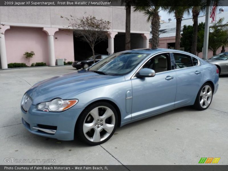 Frost Blue Metallic / Ivory/Oyster 2009 Jaguar XF Supercharged
