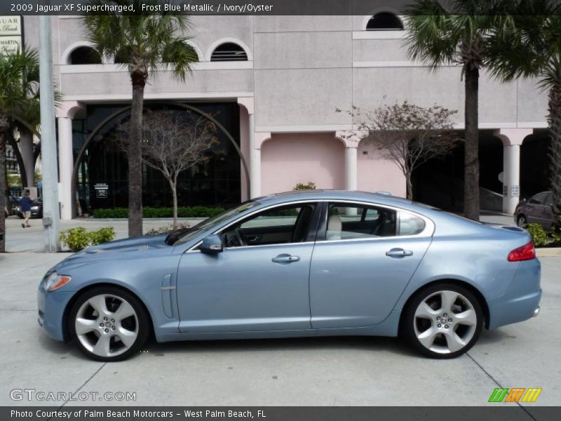 Frost Blue Metallic / Ivory/Oyster 2009 Jaguar XF Supercharged