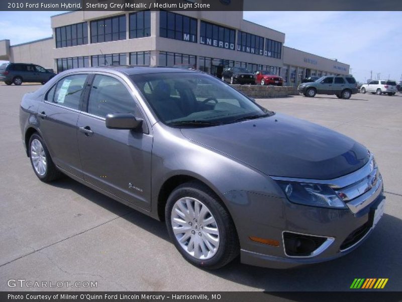 Sterling Grey Metallic / Medium Light Stone 2010 Ford Fusion Hybrid