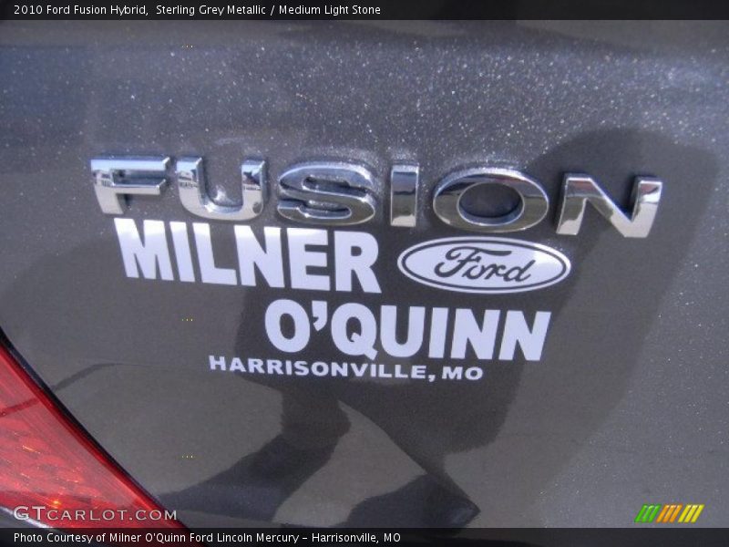 Sterling Grey Metallic / Medium Light Stone 2010 Ford Fusion Hybrid