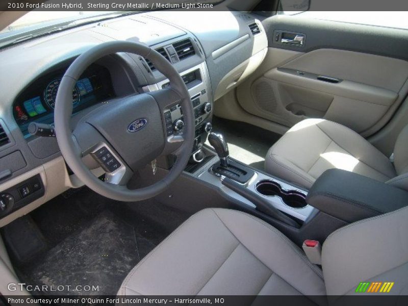 Sterling Grey Metallic / Medium Light Stone 2010 Ford Fusion Hybrid