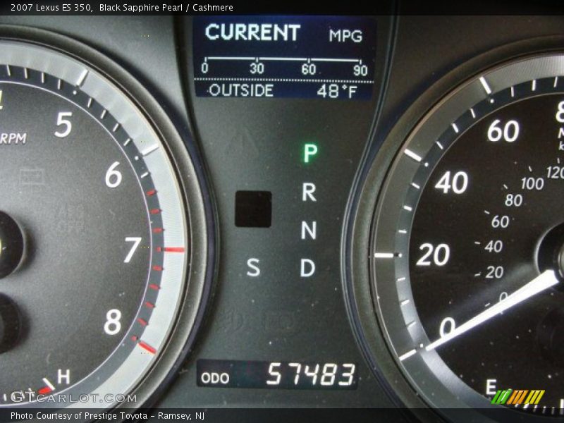 Black Sapphire Pearl / Cashmere 2007 Lexus ES 350